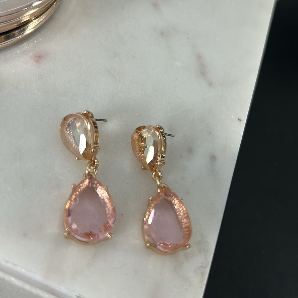 Nordstrom Nwot Double Drop Crystal Earrings View 2
